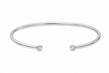 18ct White Gold 0.16ct Diamond Open Bangle Bracelet