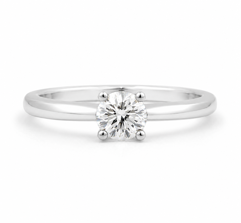 18ct White Gold 1.00ct Diamond Solitaire Ring – Timeless Four Claw Setting