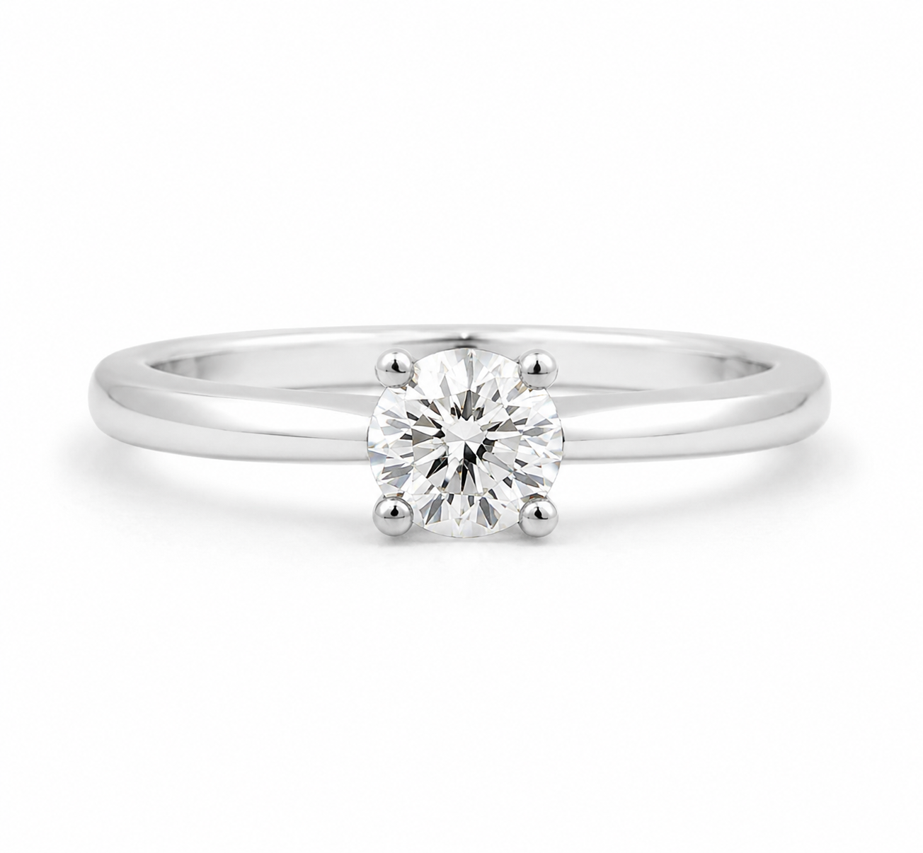 18ct White Gold 1.00ct Diamond Solitaire Ring – Timeless Four Claw Setting