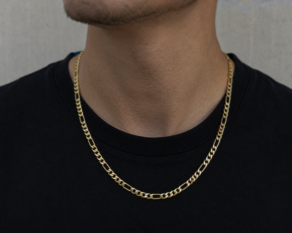 Fred Bennett Gold-Plated Sterling Silver Figaro Chain Necklace 55cm