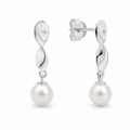 Sterling Silver Twisted Pear Drop Earrings