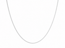 Sterling Silver Diamond Cut Curb Chain Necklace (Adjustable 41-46cm)