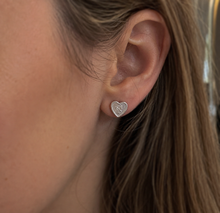 Laura Ashley Spring Posy Sterling Silver Heart Stud Earrings