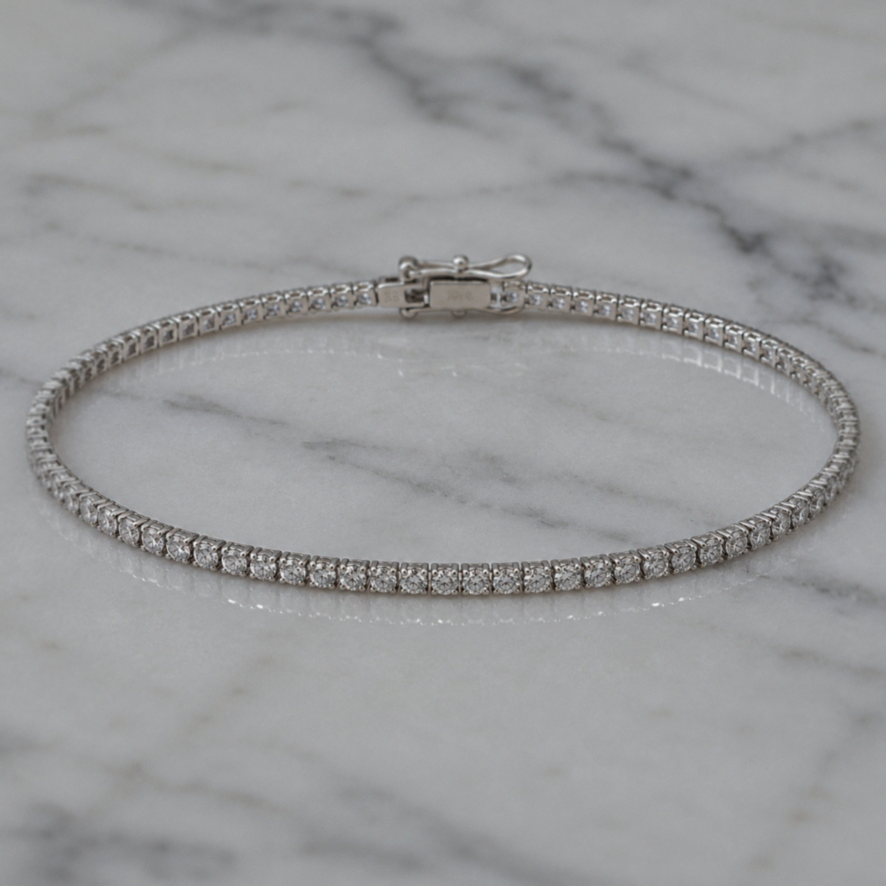 Silver Cubic Zirconia Tennis Bracelet