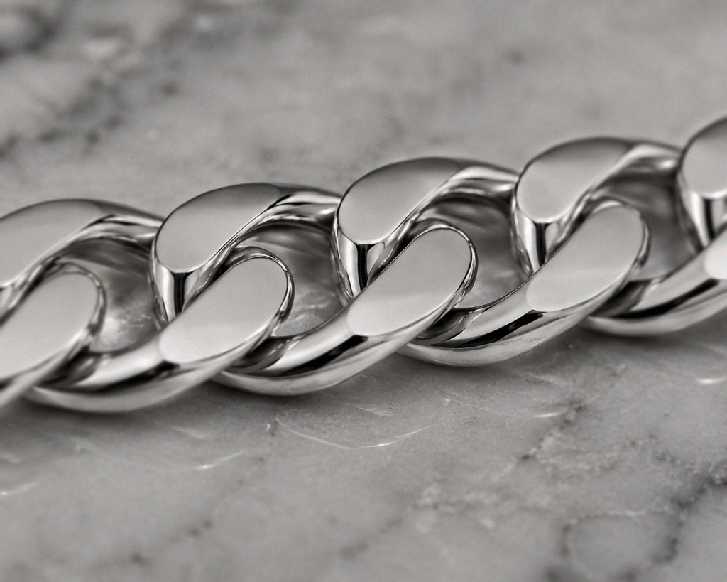 Men’s Heavyweight Silver Curb Bracelet