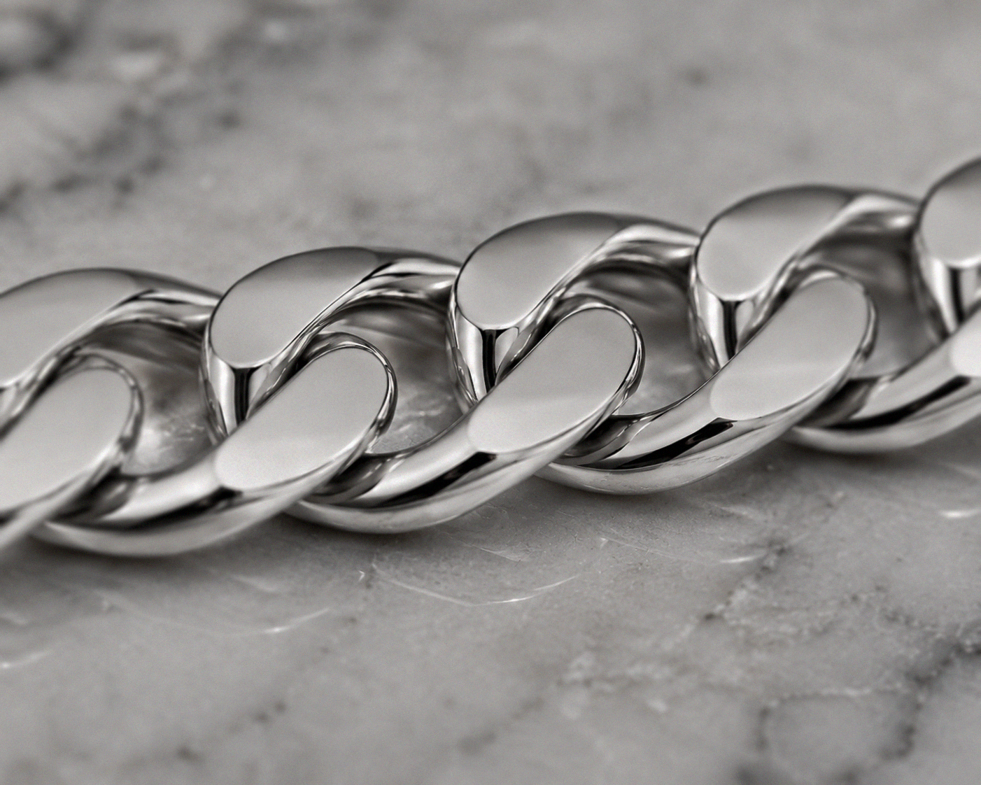 Men’s Heavyweight Silver Curb Bracelet