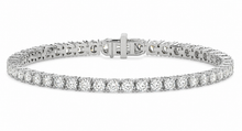 14ct White Gold 3ct Natural Diamond Tennis Bracelet 7 Inch
