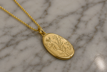 Laura Ashley Farlington Flowers Gold Plated Silver Pendant Necklace