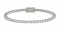18ct White Gold Lab-Grown Diamond Tennis Bracelet