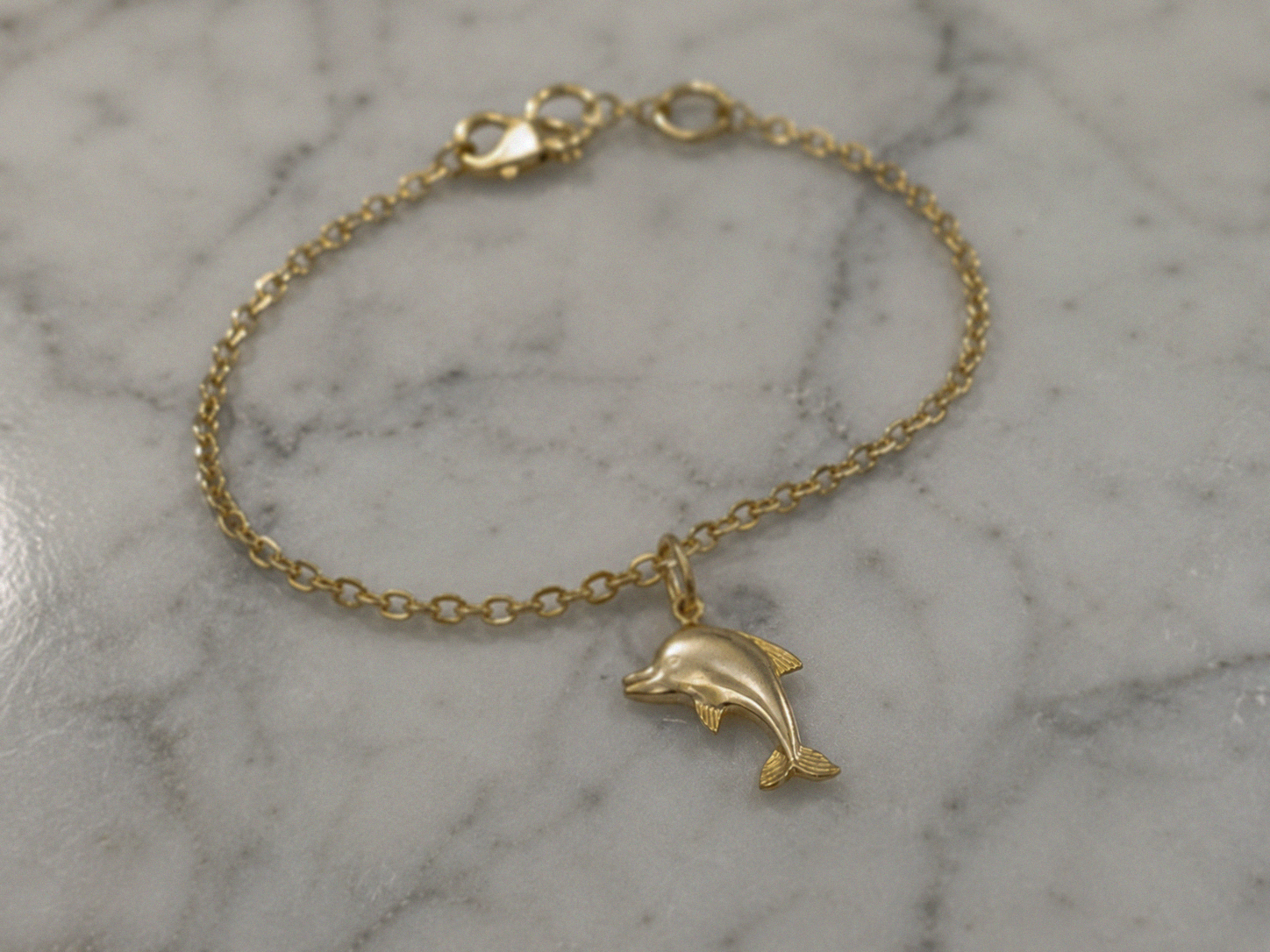 9ct Yellow Gold Dolphin Charm