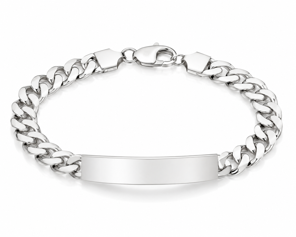 Men’s Heavyweight Silver Curb Bracelet