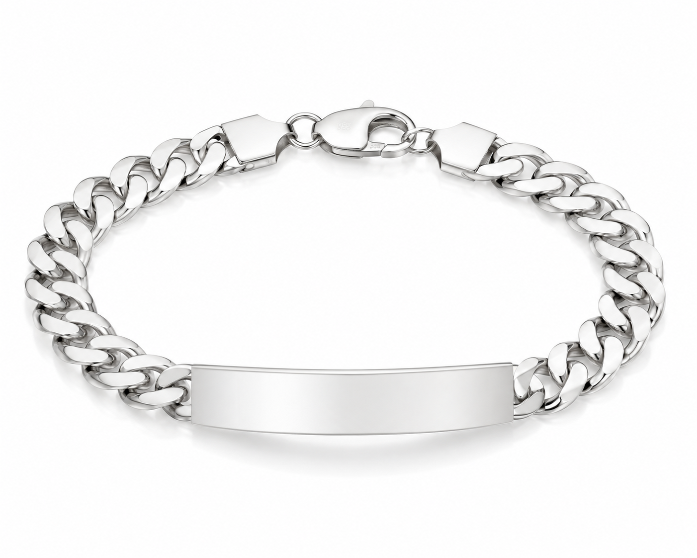 Men’s Heavyweight Silver Curb Bracelet