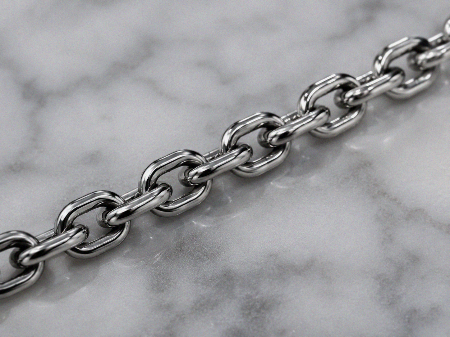 Fred Bennett Stainless Steel Cable Chain Necklace 50–55cm