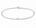 Love Knot Snake Chain Bracelet – Sterling Silver
