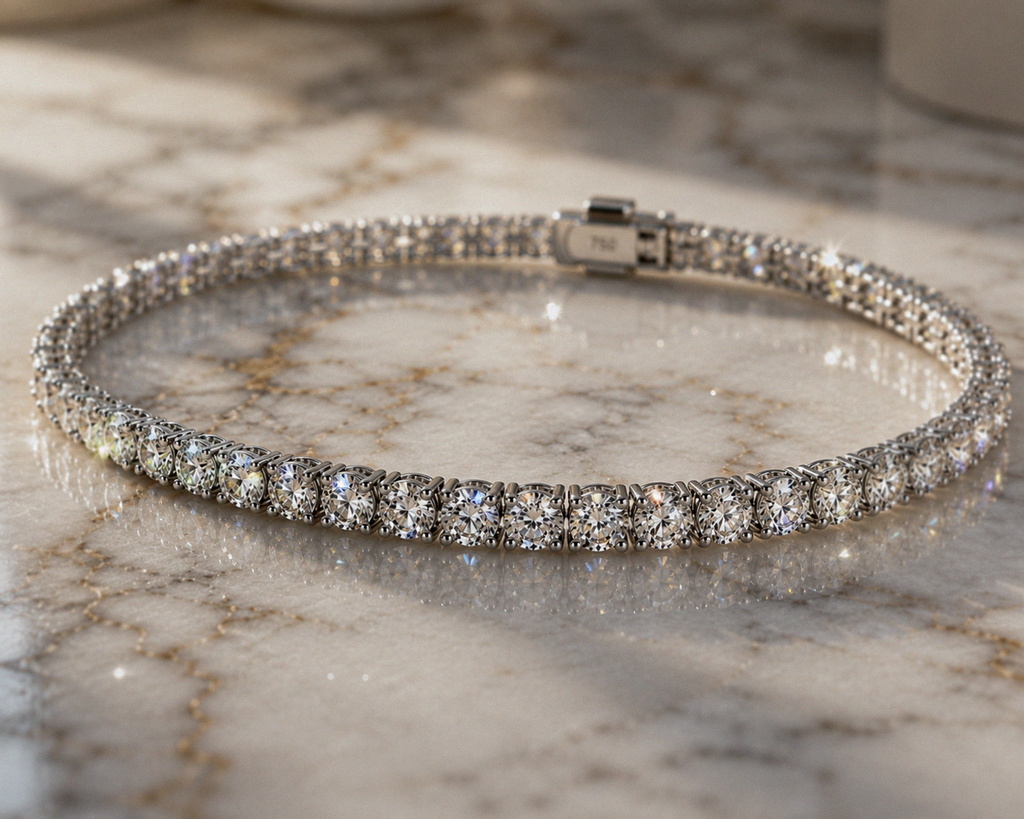 18ct White Gold 3.00ct Diamond Tennis Bracelet – H/SI