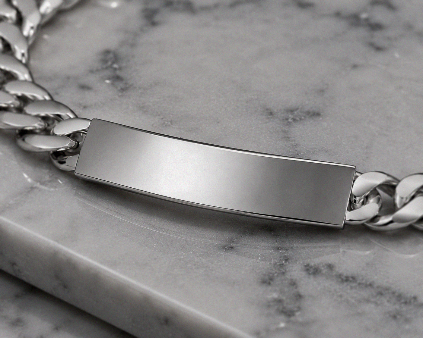 Men’s Heavyweight Silver Curb Bracelet
