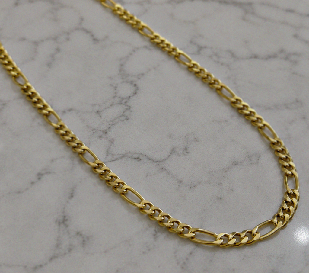 Fred Bennett Gold-Plated Sterling Silver Figaro Chain Necklace 55cm