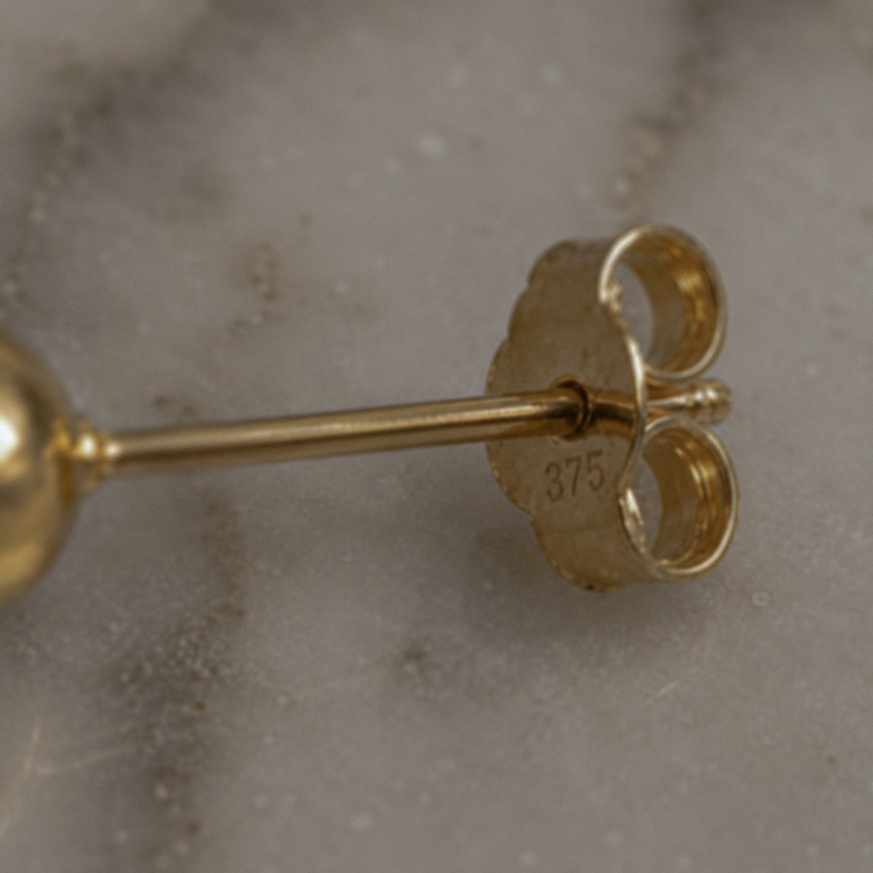 9ct Gold Ball Stud Earrings 375 Hallmarked Classic Minimalist Luxury
