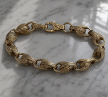 9ct Yellow Gold Medium Tulip Link Bracelet – Plain Finish