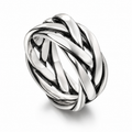 Heavyweight Plaited design - Sold Sterling Silver Ring