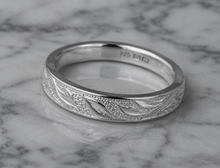Sterling Silver Engraved Floral Band Ring