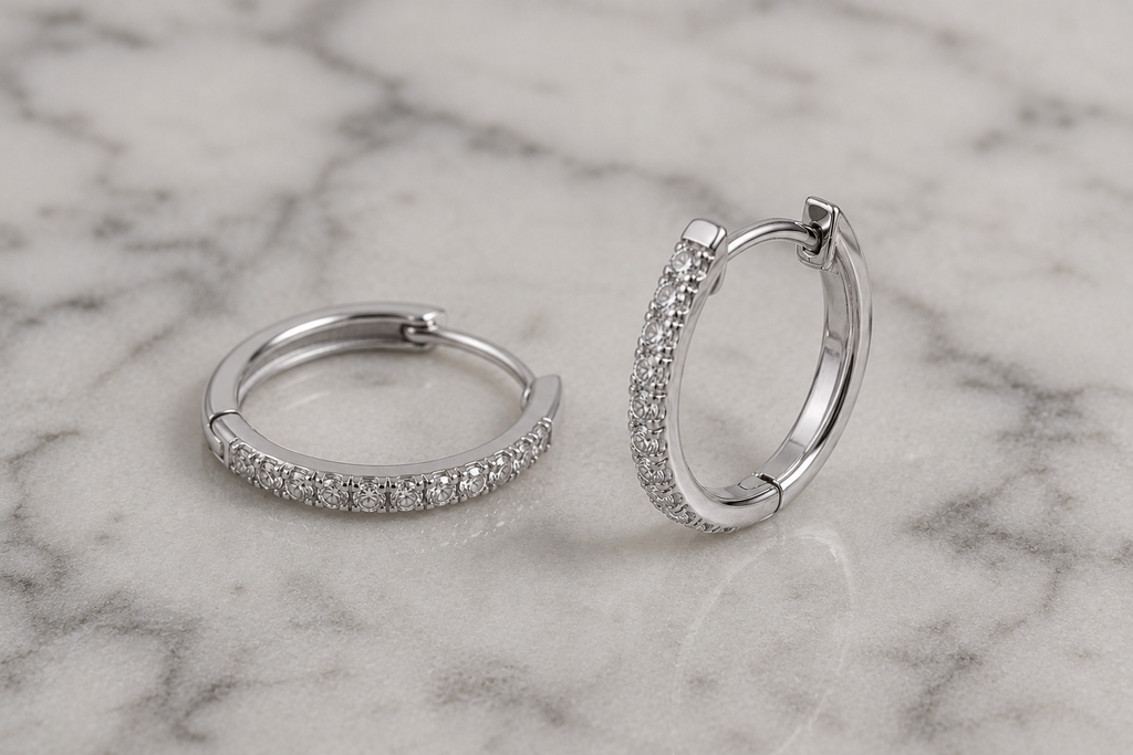 18ct Gold 0.25ct Lab-Grown Diamond Hoop Earrings