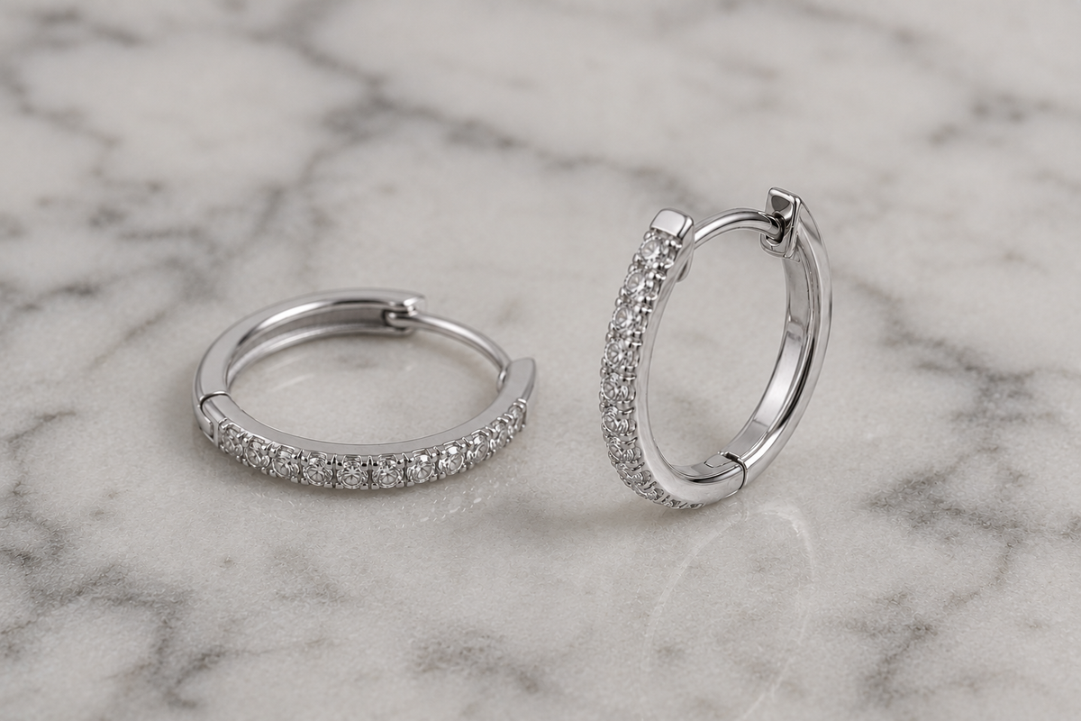 18ct Gold 0.25ct Lab-Grown Diamond Hoop Earrings