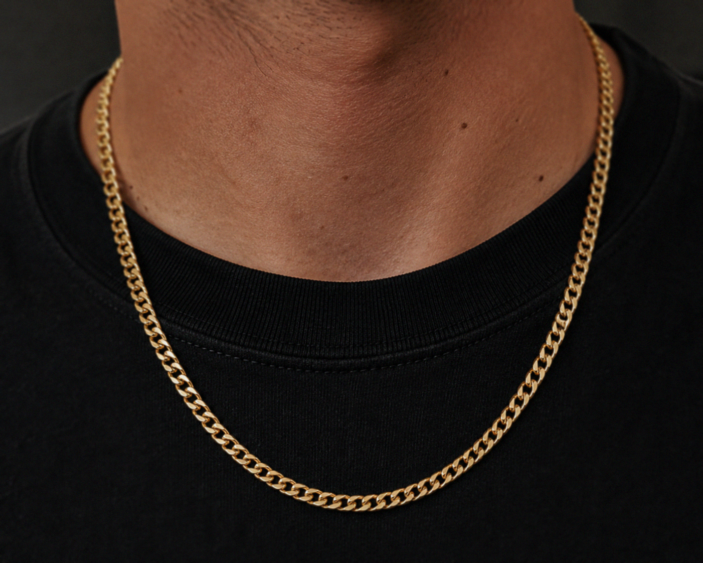 9ct Yellow Gold 4.5mm Super Flat Curb Chain