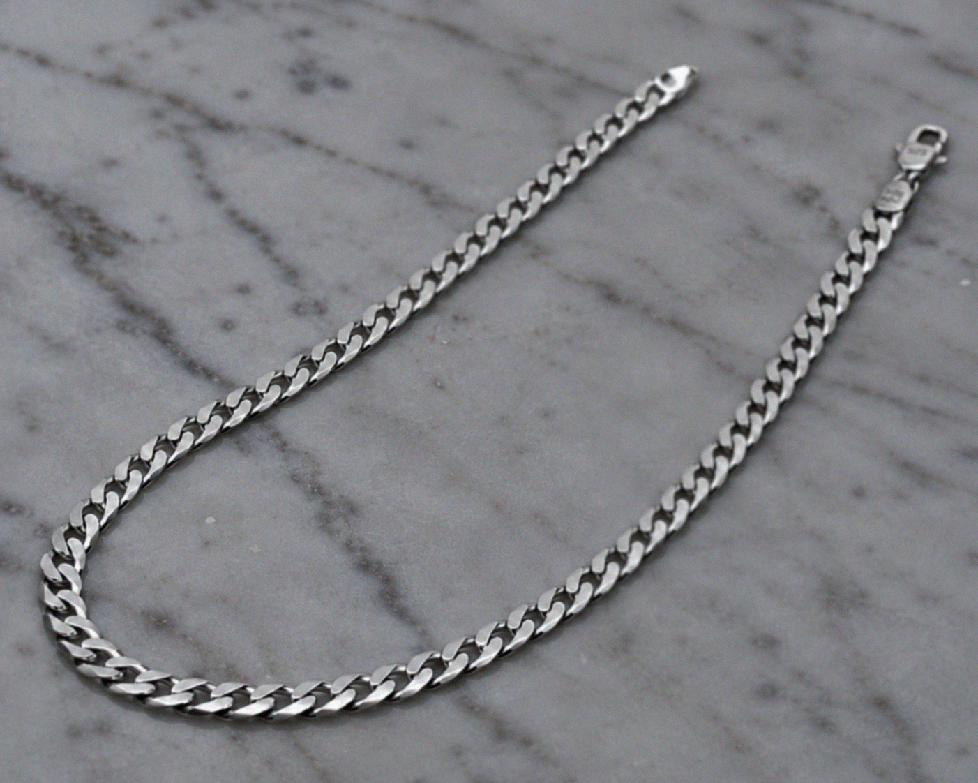 Fred Bennett Sterling Silver Diamond-Cut Curb Chain 56cm