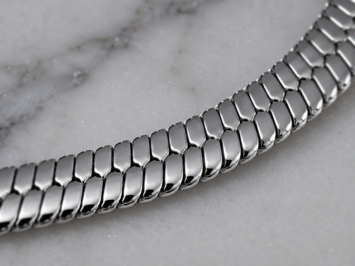 Men’s Stainless Steel Herringbone Chain Bracelet