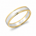5mm Two-Colour 18ct Gold Wedding Band