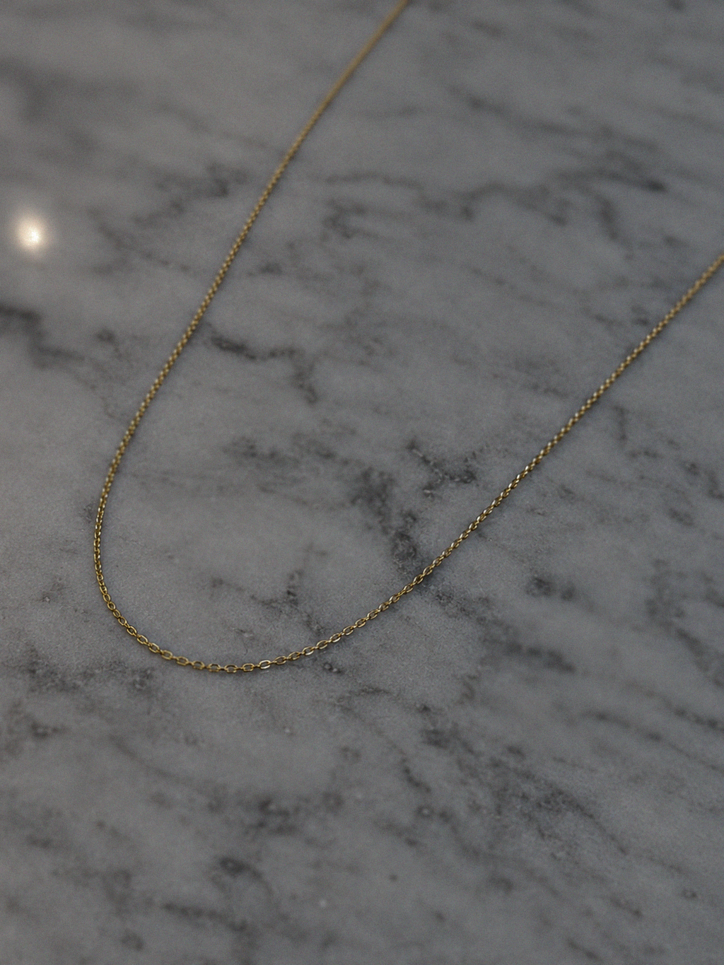 9ct Yellow Gold Cut Trace Chain Necklace - 45cm (0.8mm)