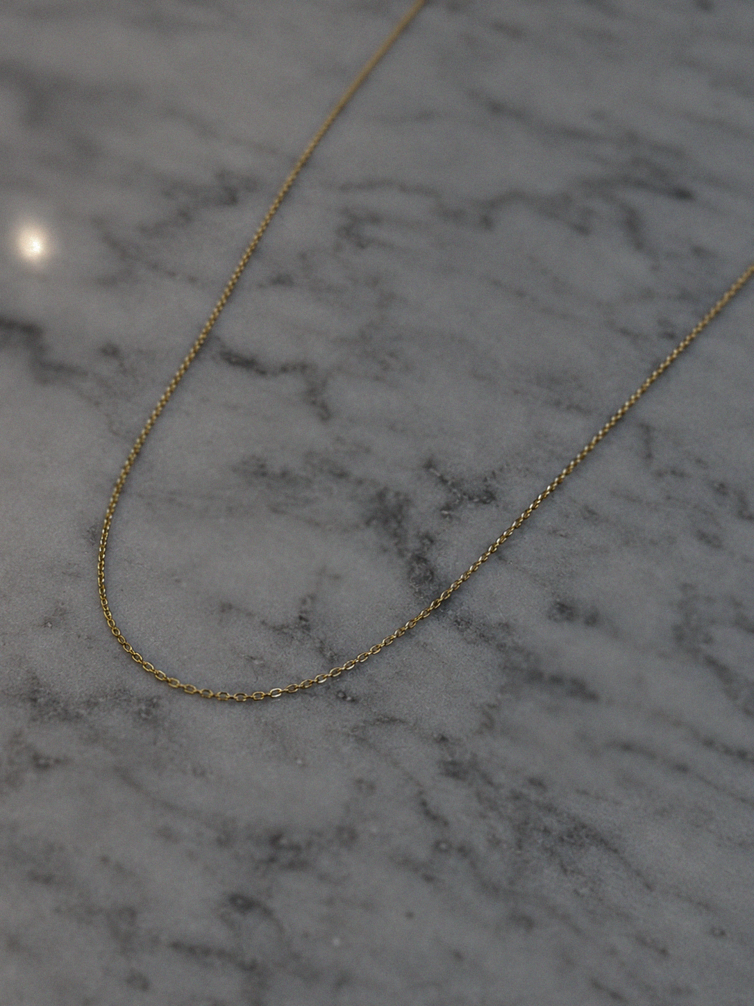 9ct Yellow Gold Cut Trace Chain Necklace - 45cm (0.8mm)
