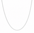 9ct White Gold Diamond-Cut Oval Belcher Chain
