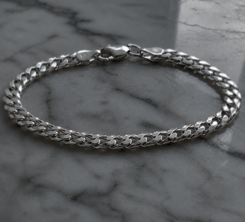 Sterling Silver Kids Curb Bracelet – 7mm Solid Chain (6.8g)