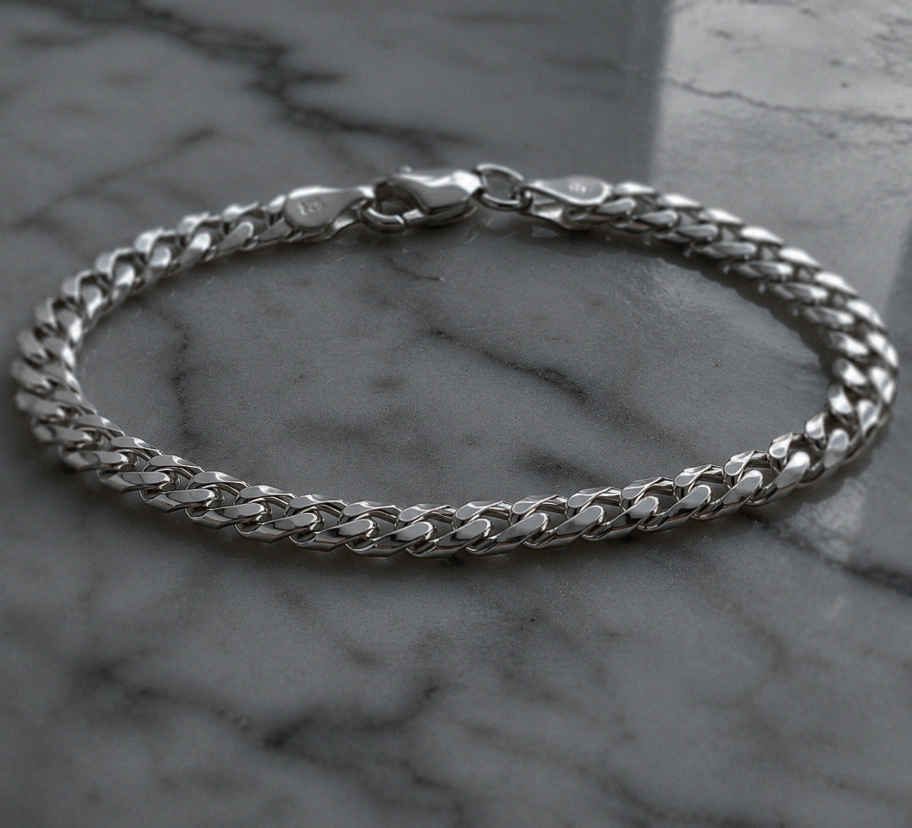 Sterling Silver Kids Curb Bracelet – 7mm Solid Chain (6.8g)