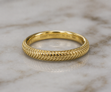 Laura Ashley Gold Plated Silver Basket Weave Band Ring