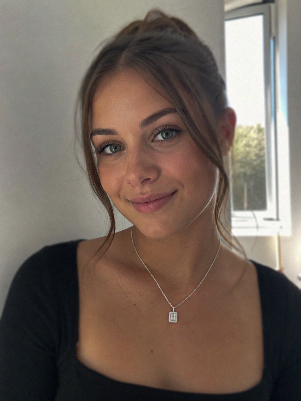 Sterling Silver Cubic Zirconia Rectangular Halo Pendant Necklace