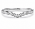 9ct White Gold Micro Diamond V-Shaped Ring – 0.075ct