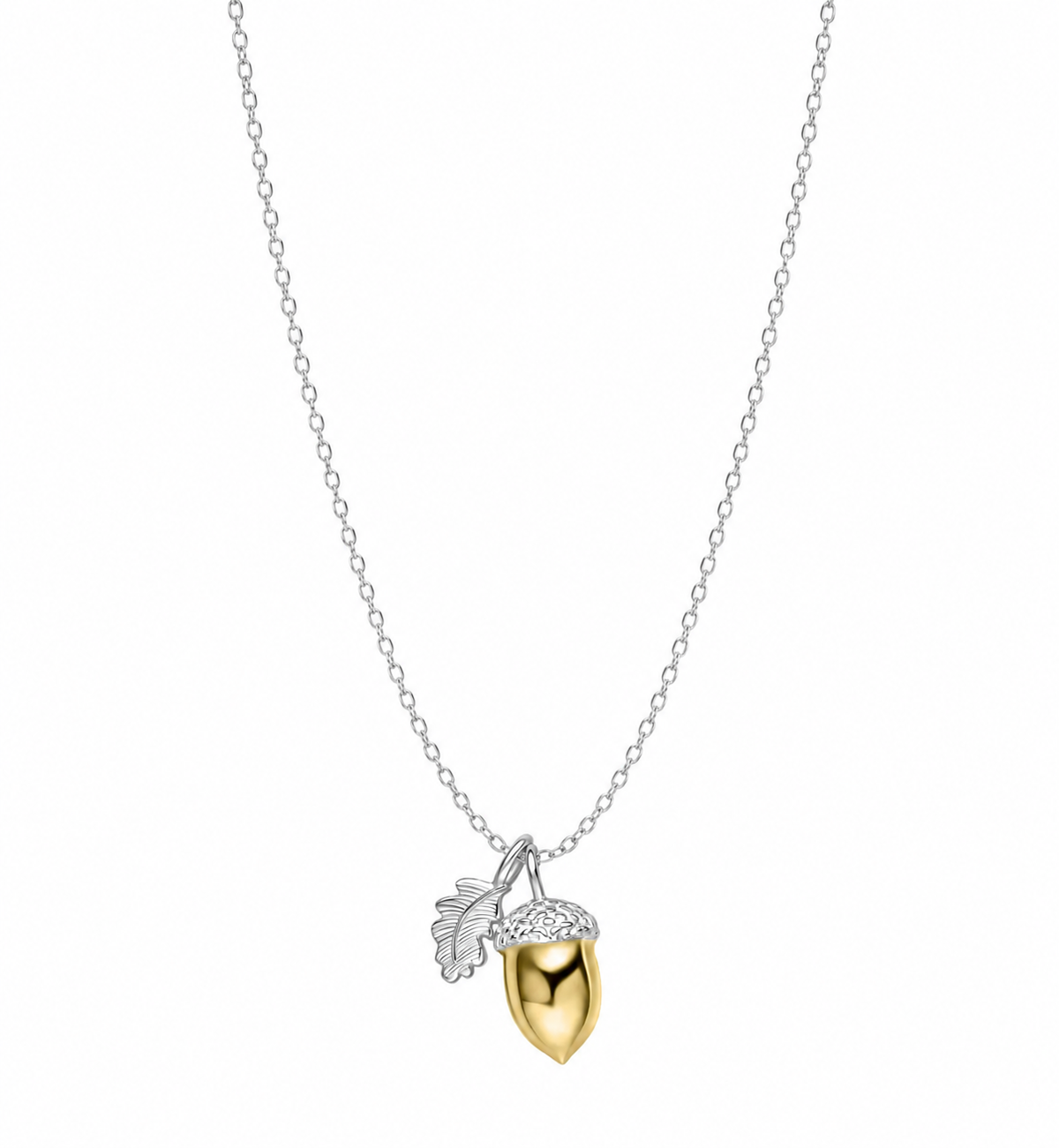 Laura Ashley Broadoak Two-Tone Silver Acorn Necklace