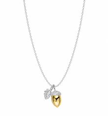 Laura Ashley Broadoak Two-Tone Silver Acorn Necklace