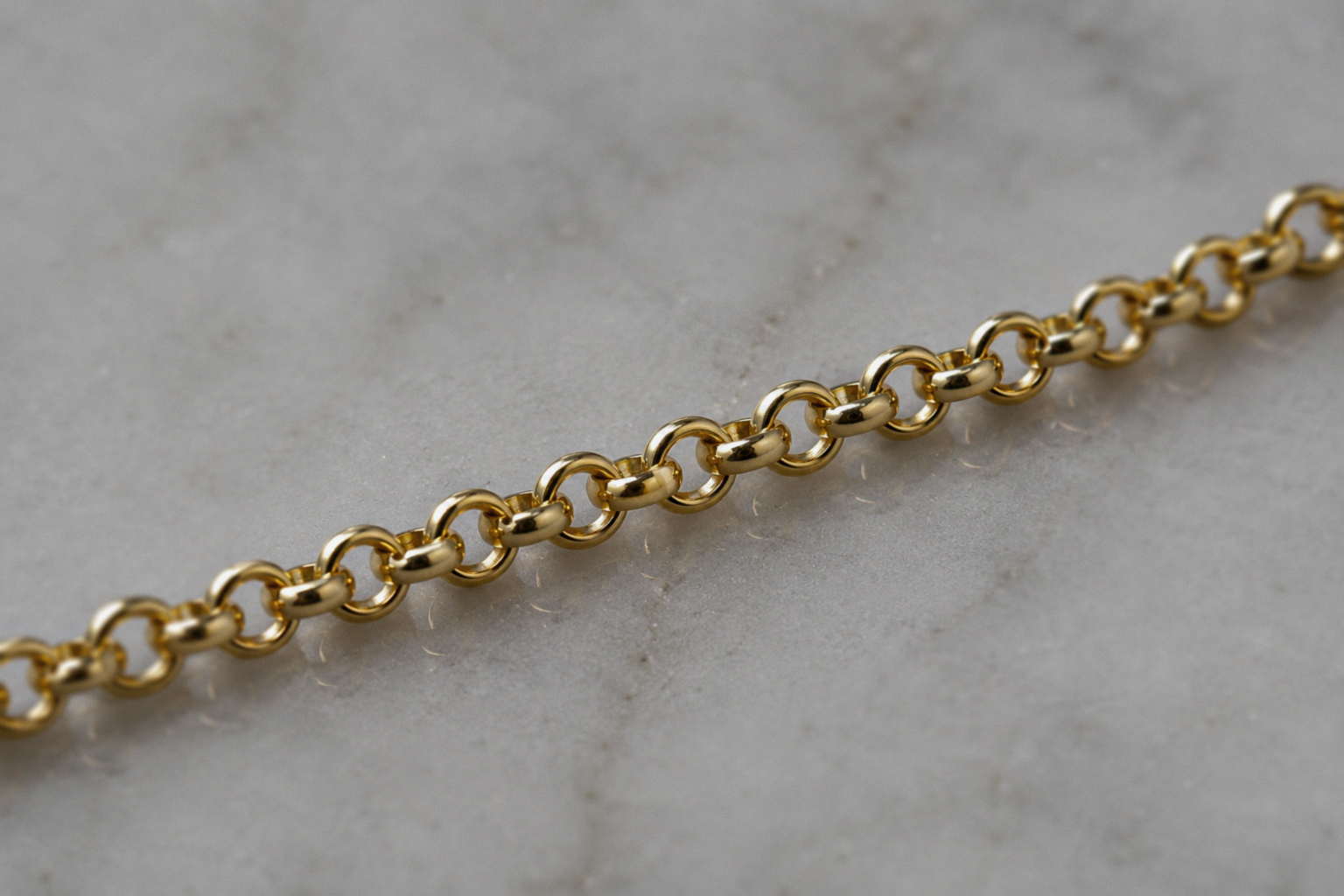 9ct Yellow Gold Round Belcher Chain Anklet 10 Inch
