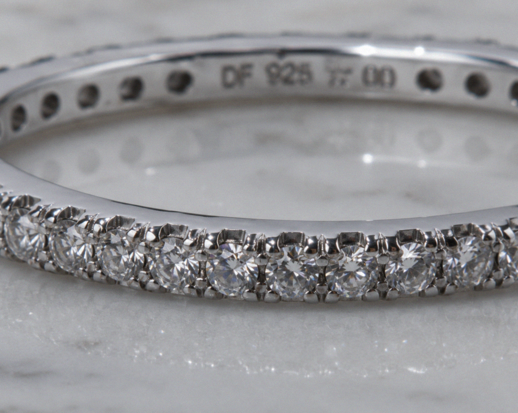 Diamonfire Sterling Silver Micro Zirconia Eternity Ring