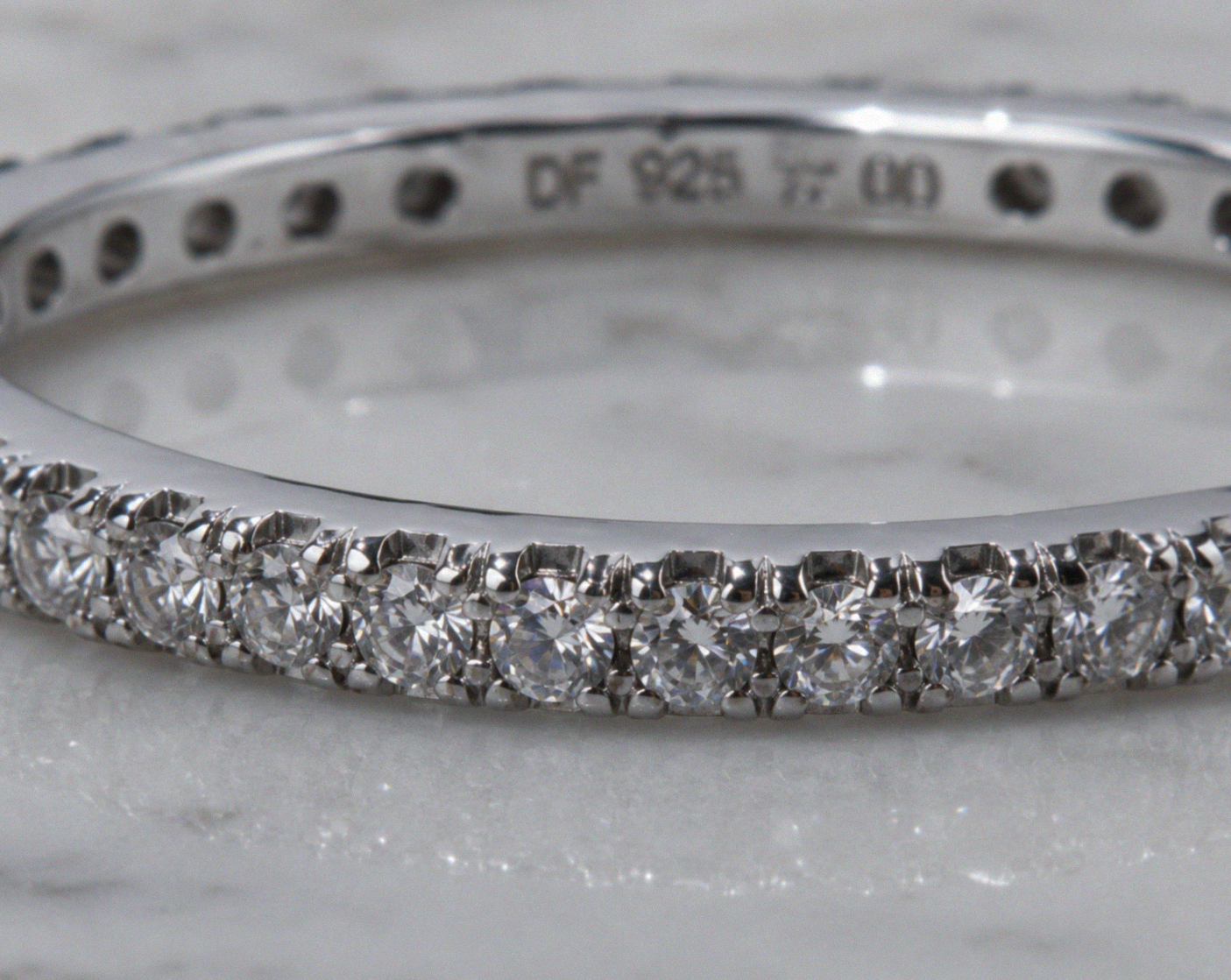 Diamonfire Sterling Silver Micro Zirconia Eternity Ring