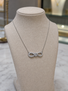 Sterling Silver Cubic Zirconia Infinity Necklace
