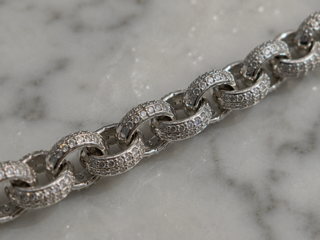 Children’s Sterling Silver Cubic Zirconia Heart Belcher Bracelet