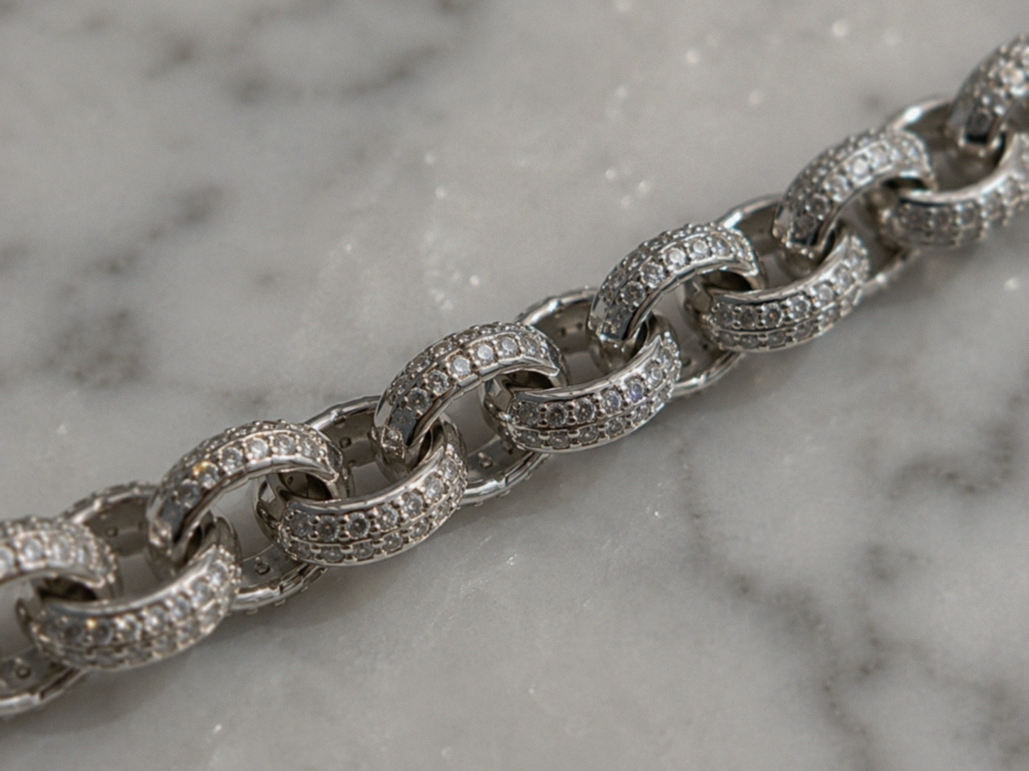 Children’s Sterling Silver Cubic Zirconia Heart Belcher Bracelet