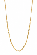 Diamond Cut Bead Bar Necklace in 9ct Yellow Gold