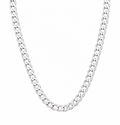 Fred Bennett - Heavyweight Diamond-cut curb chain necklace in Sterling Silver - 56cm