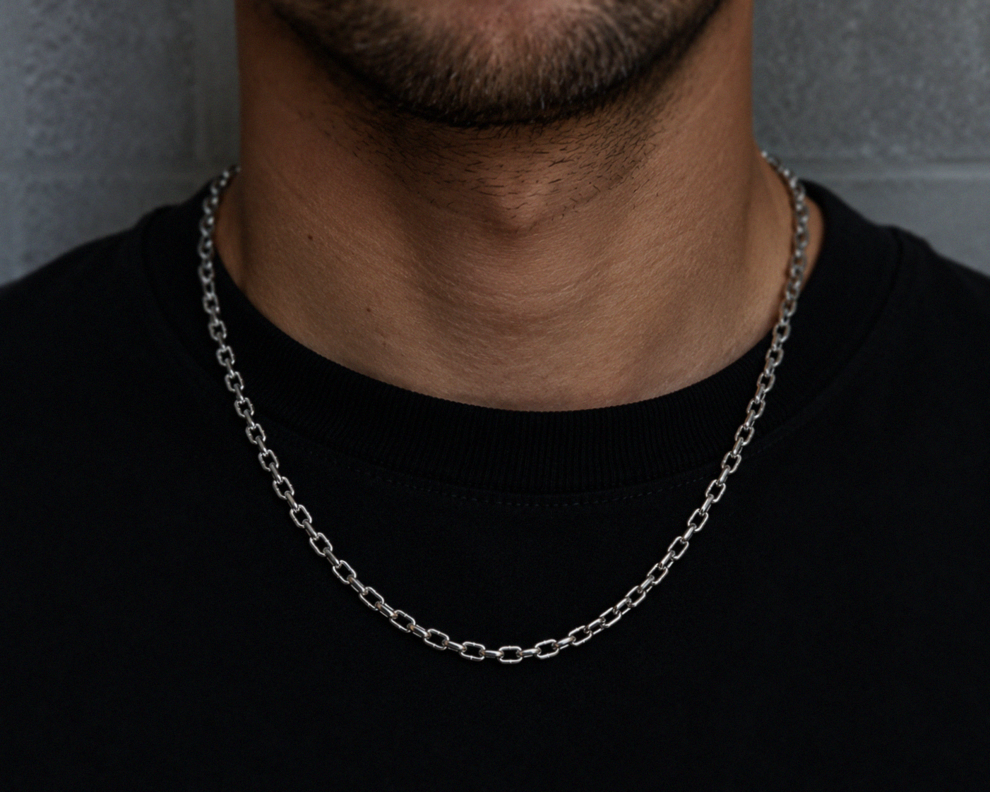 Fred Bennett Stainless Steel Cable Chain Necklace 50–55cm